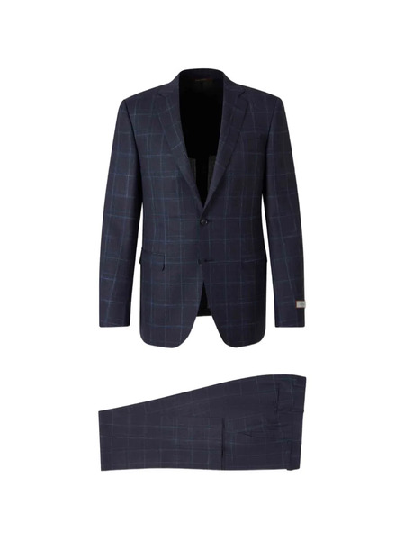  Canali Checked Suit - Blue 