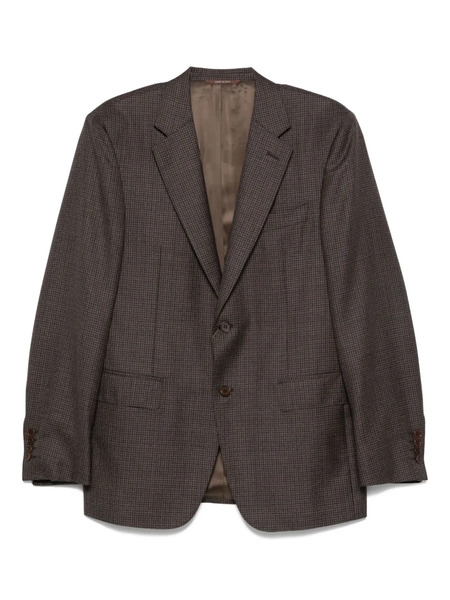  Canali Checked Two-button Blazer - Brown 