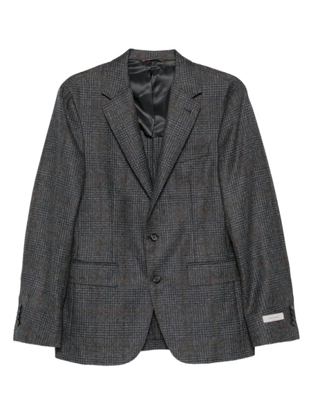  Canali Checked Wool Blazer - Grey 