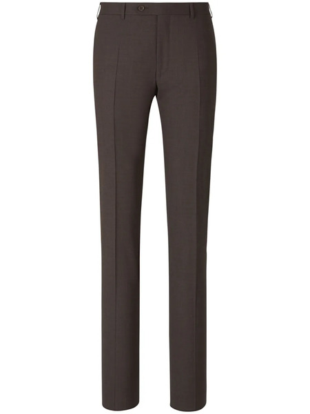  Canali Creased Tailored Trousers - Brown 