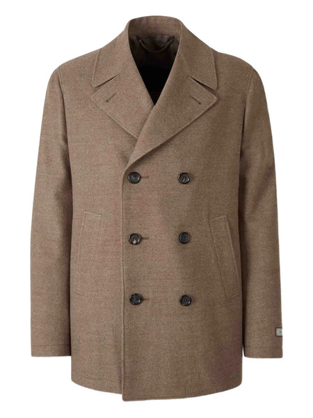  Canali Double-breasted Coat - Brown 