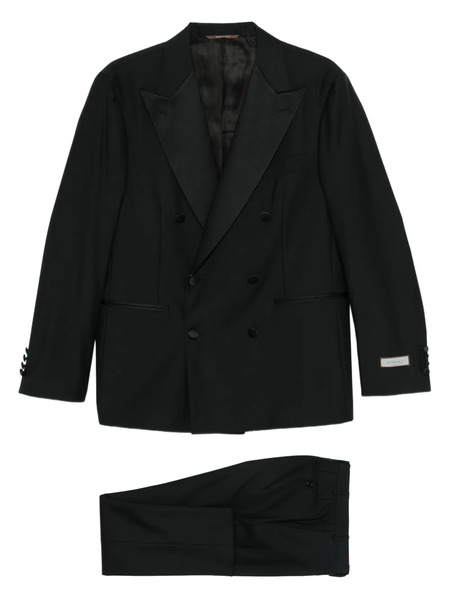  Canali Double-breasted Suit - Black 