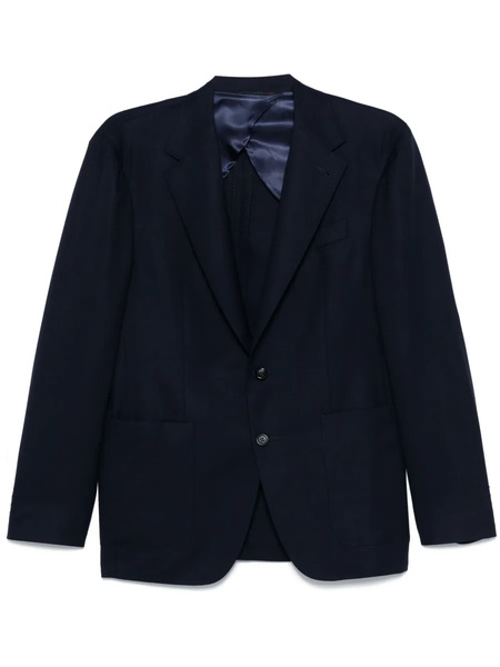  Canali Fitted Fine Knit Blazer - Blue 