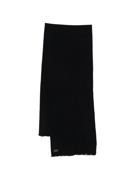  Canali Fringed Scarf - Black 