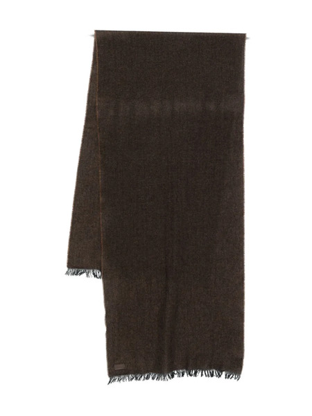  Canali Fringed Scarf - Brown 