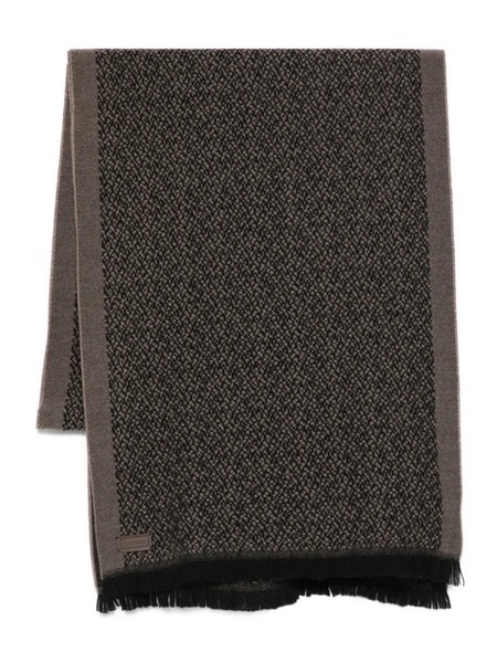  Canali Fringed Scarf - Brown 