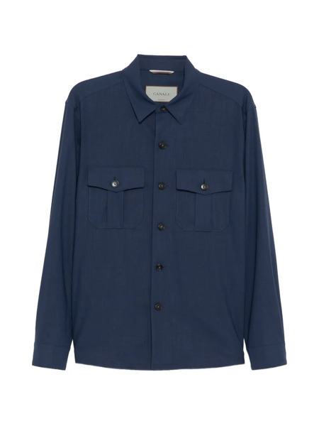  Canali Front-pocket Shirt Jacket - Blue 