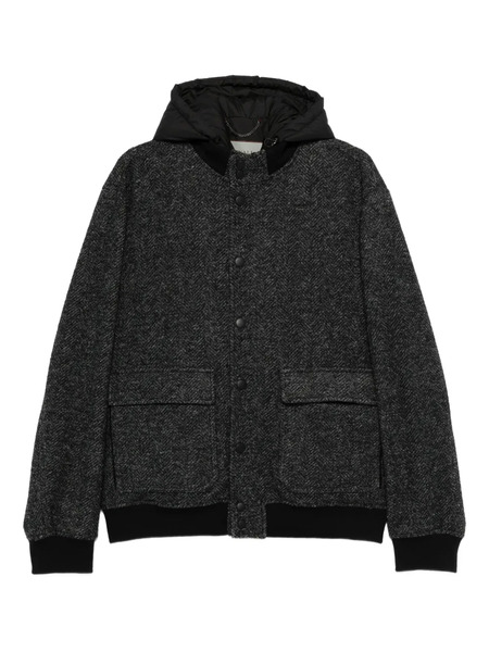  Canali Herringbone-pattern Hooded Jacket - Grey 