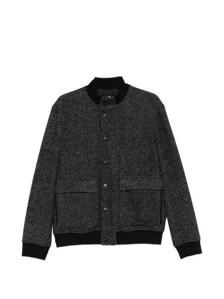  Canali Herringbone-pattern Pocket Jacket - Grey 