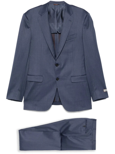  Canali Herringbone Suit - Blue 