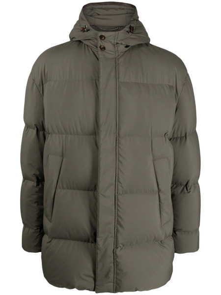  Canali Hooded Padded Jacket - Green 