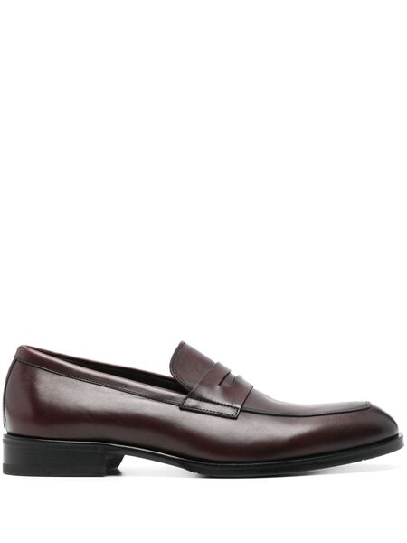  Canali Leather Loafers - Red 
