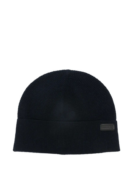  Canali Logo-patch Beanies - Blue 