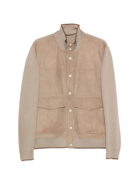  Canali Patch-pocket Bomber Jacket - Neutrals 