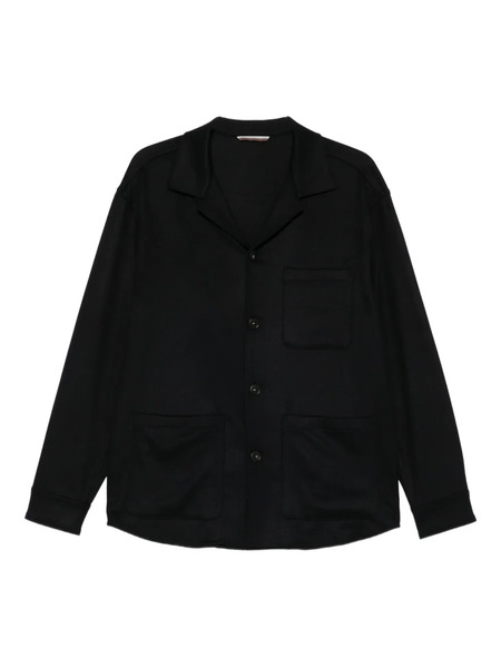  Canali Patch-pocket Button-down Jacket - Black 