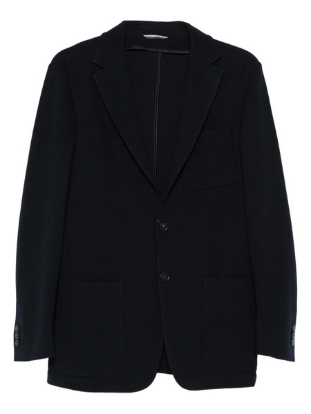  Canali Patch-pocket Knitted Blazer - Blue 