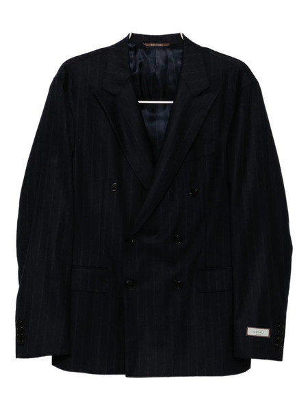  Canali Pinstripe Double-breasted Suit - Blue 