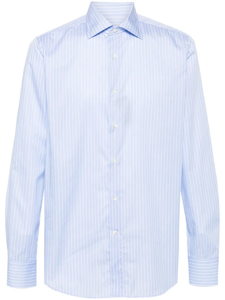  Canali Pinstriped Shirt - Blue 