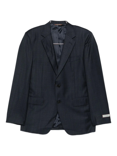  Canali Plaid Wool Suit - Black 