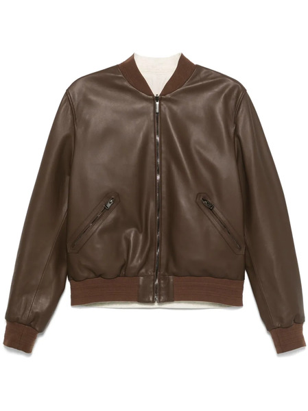  Canali Reversible Bomber Jacket - Brown 