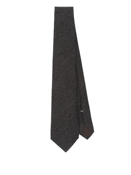  Canali Silk Tie - Brown 