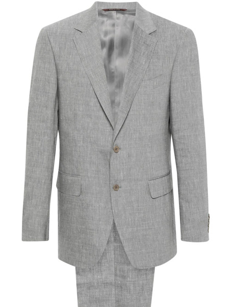  Canali Slub-texture Suit - Grey 