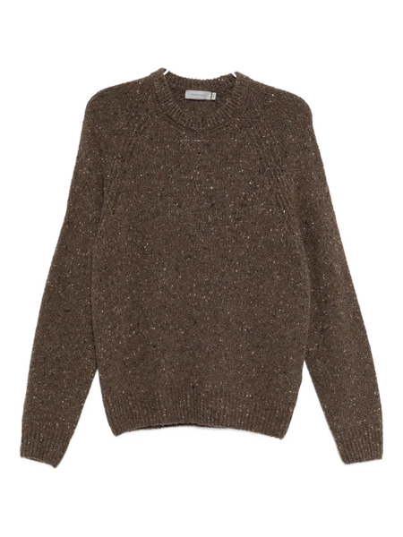  Canali Speckled Crew-neck Sweater - Brown 