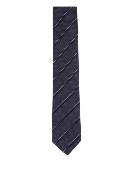  Canali Striped Tie - Grey 