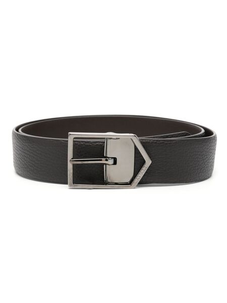  Canali Tumbled Leather Belt - Brown 