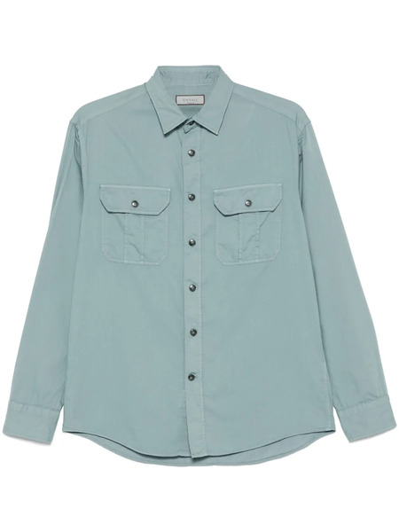  Canali Twill Shirt - Blue 