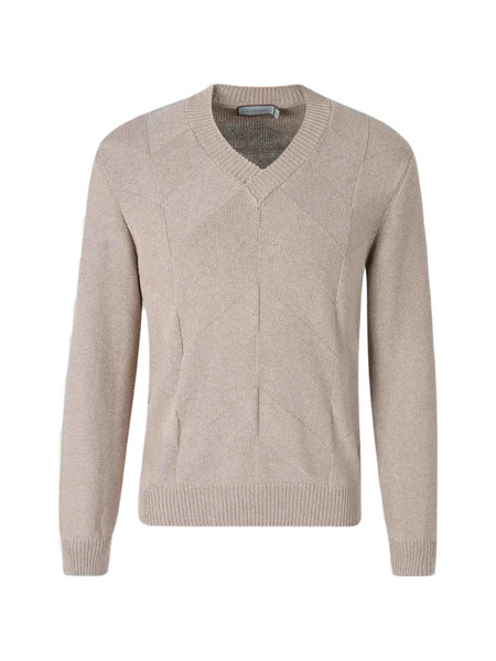  Canali V-neck Sweater - Neutrals 