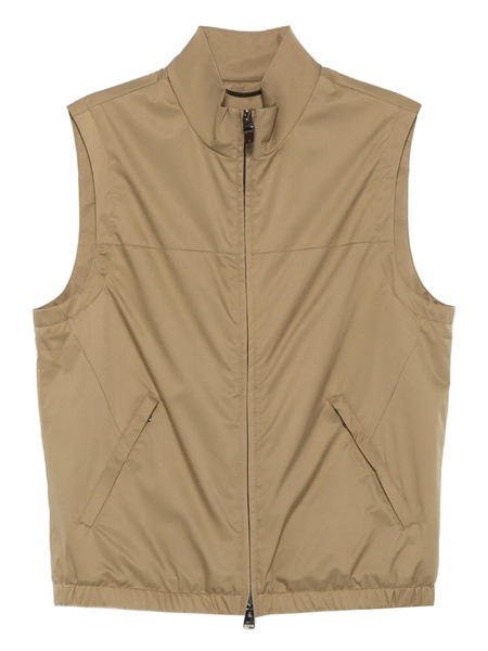  Canali Zip-fastening Gilet - Green 