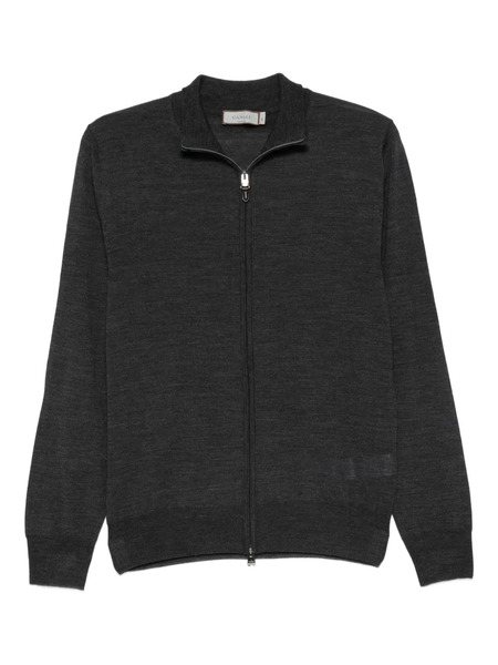  Canali Zip-front Wool Cardigan - Grey 