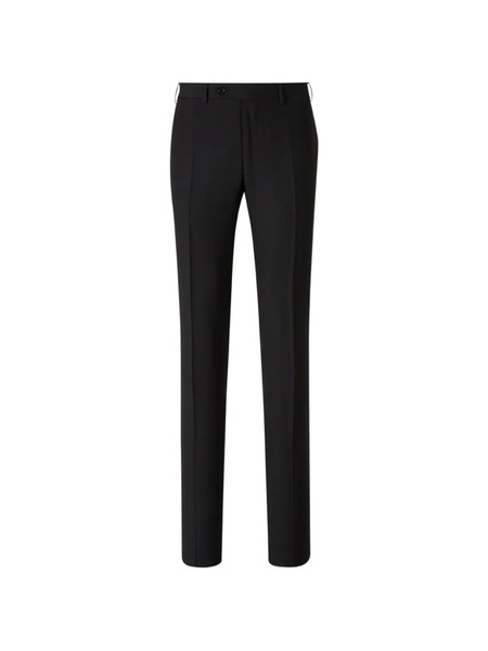  Canali Zip Regular Wool Trousers - Black 