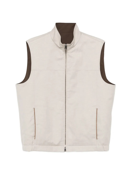  Canali Zip-up Gilet - Neutrals 