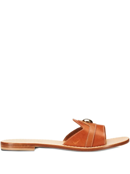  Capri Positano Sandals Gallia Leather Stud Sandals - Brown 
