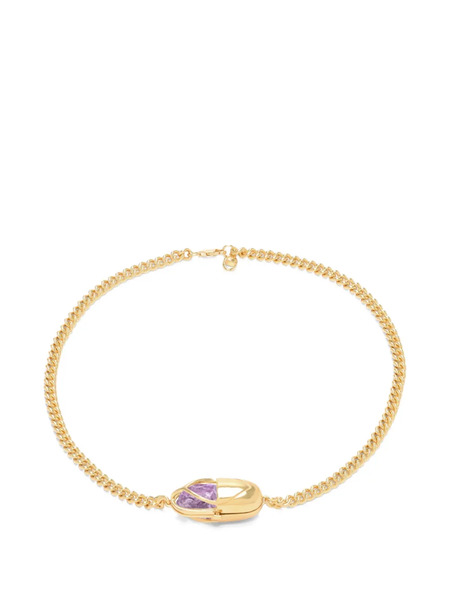  Capsule Eleven Capsule Crystal Amethyst Necklace - Gold 