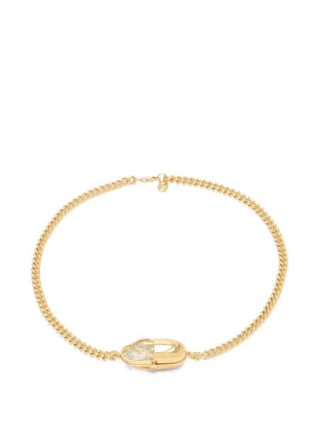  Capsule Eleven Capsule Crystal Green Amethyst Necklace - Gold 