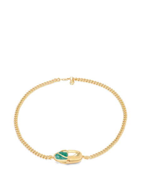  Capsule Eleven Capsule Crystal Onyx Necklace - Gold 