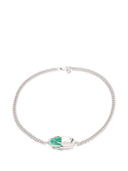  Capsule Eleven Capsule Crystal Onyx Necklace - Silver 