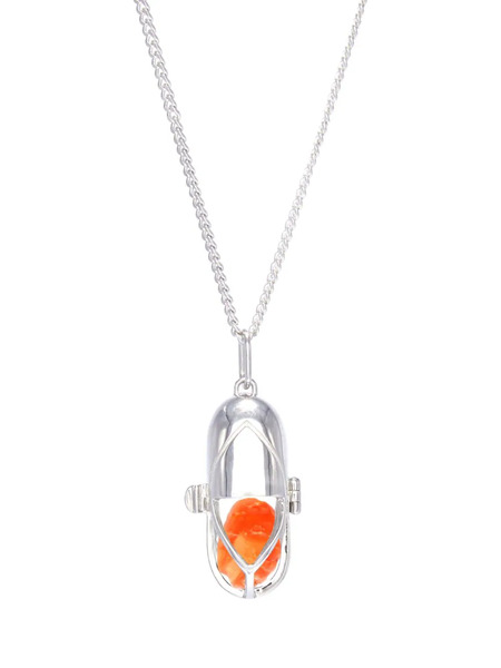  Capsule Eleven Carnelian Statement-pendant Necklace - Silver 