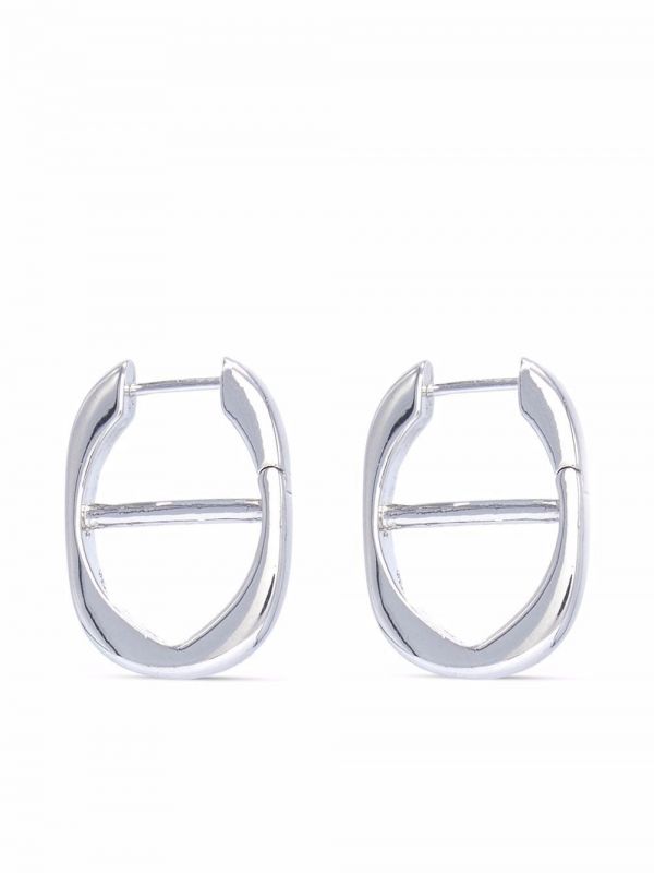  Capsule Eleven Chain Hoop Earrings - Silver 