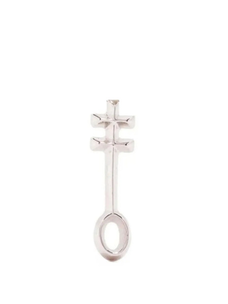  Capsule Eleven Egyptian Nefer Symbol Hoop Earring - Silver 