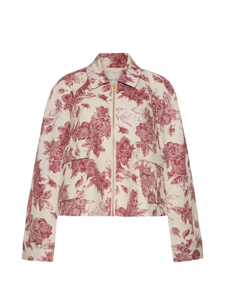  Cara Cara Andrew Floral-pattern Cropped Jacket - Neutrals 