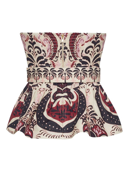  Cara Cara Belted Print Top - Neutrals 