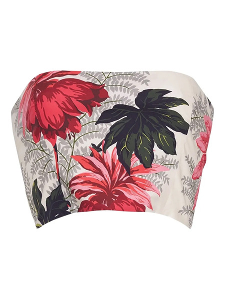  Cara Cara Elsa Floral Bustier Top - Neutrals 