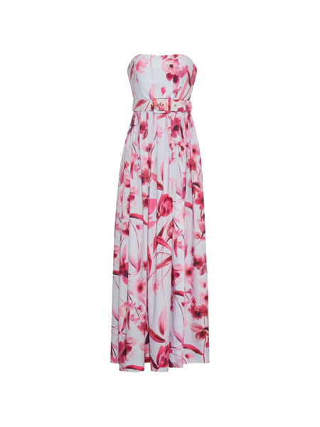  Cara Cara Greenfield Belted Maxi Dress - Blue 