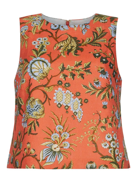  Cara Cara Mackenzie Floral Top - Orange 