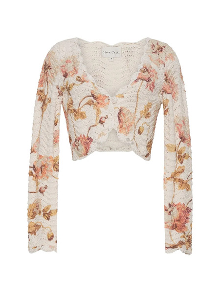  Cara Cara Sally Floral-pattern Cardigan - Neutrals 