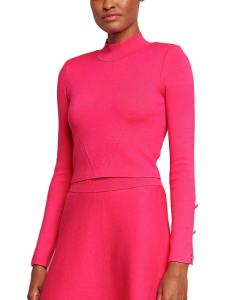  Cara Cara Turtleneck Button-detailing Sweater - Pink 